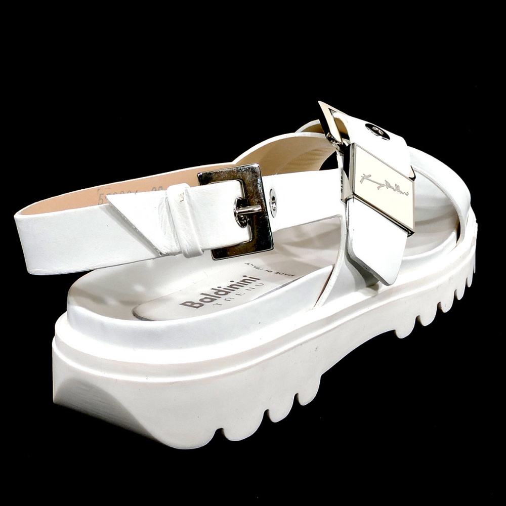 BALDININI WHITE SUMMER FLATS SANDALS - Picture 6 of 8
